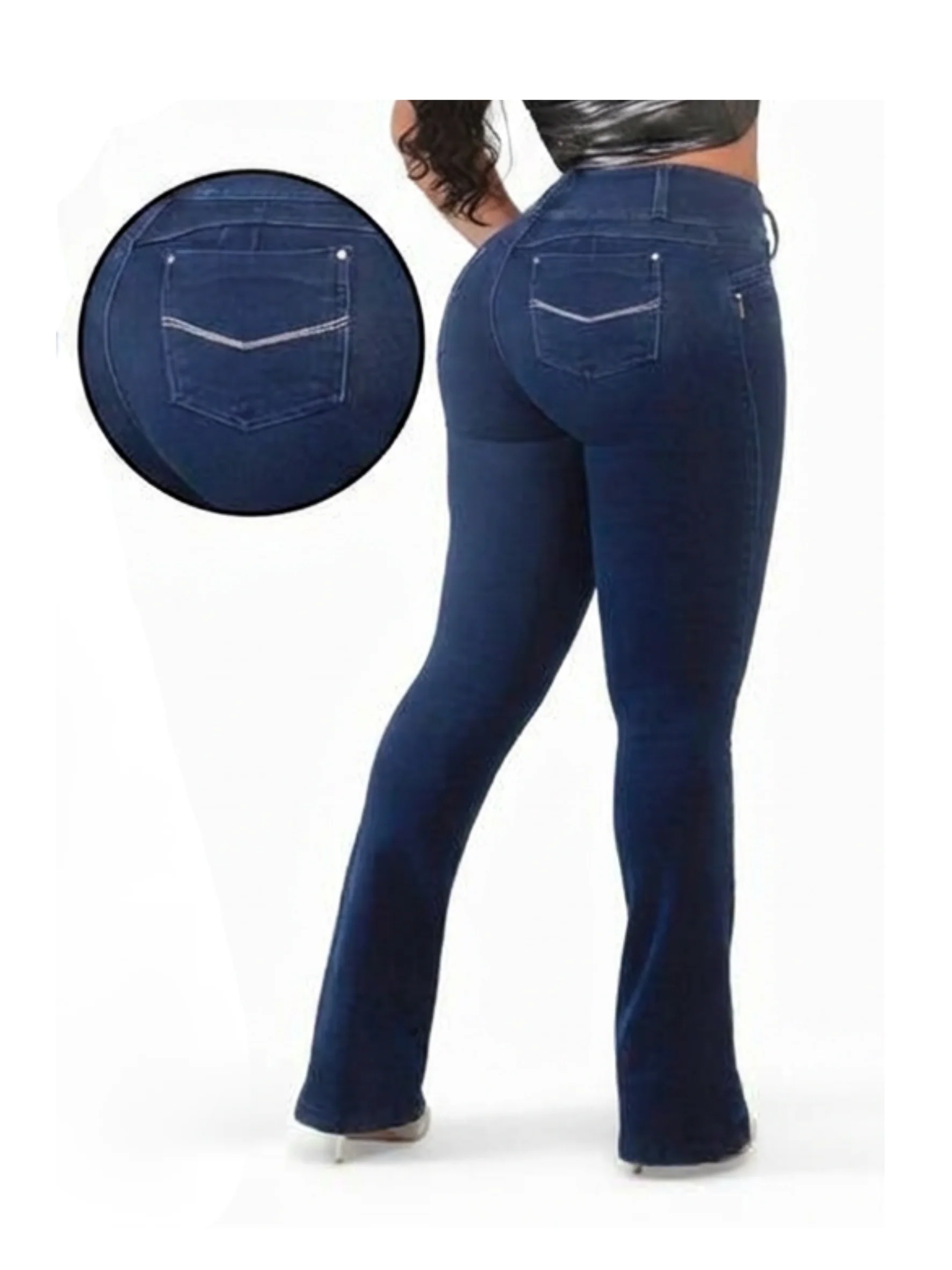 Women Black Jean BW-7254 B.A - Image 3