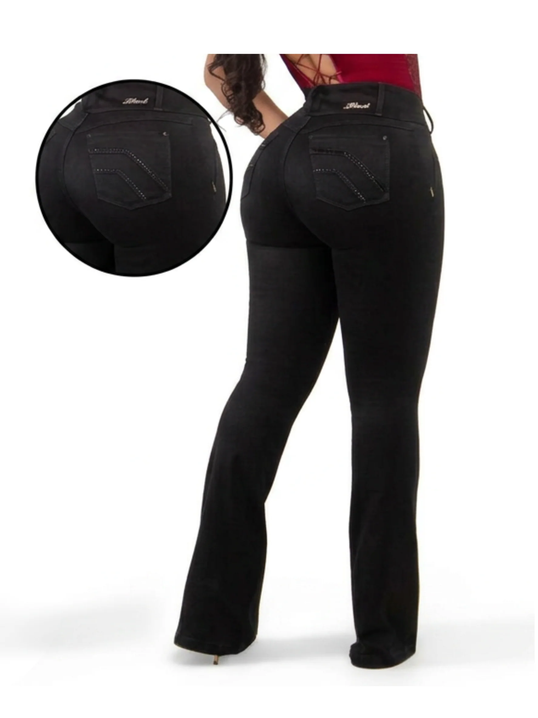 Women Black Jean BW-7298 - Image 3