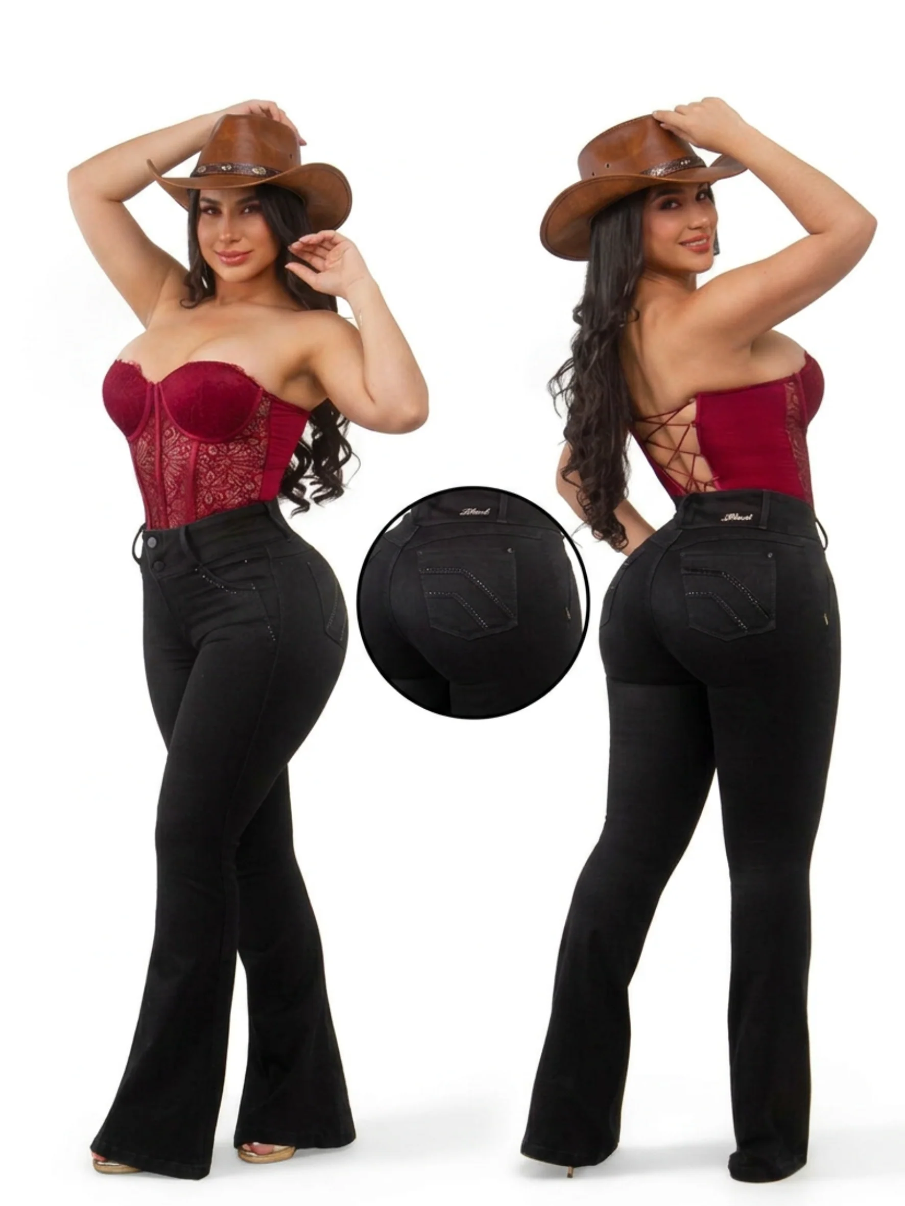 Women Black Jean BW-7298 - Image 4