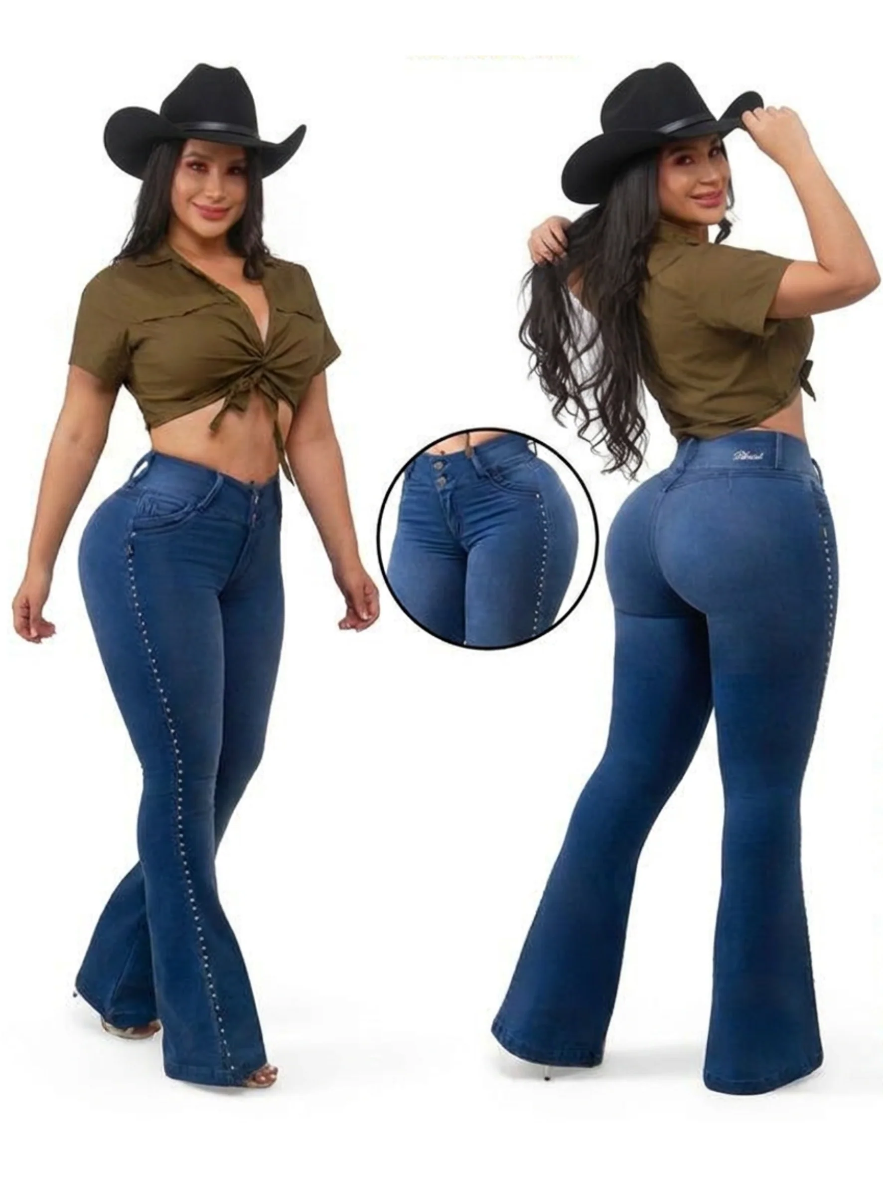 Women Black Jean BW-7306 - Image 3