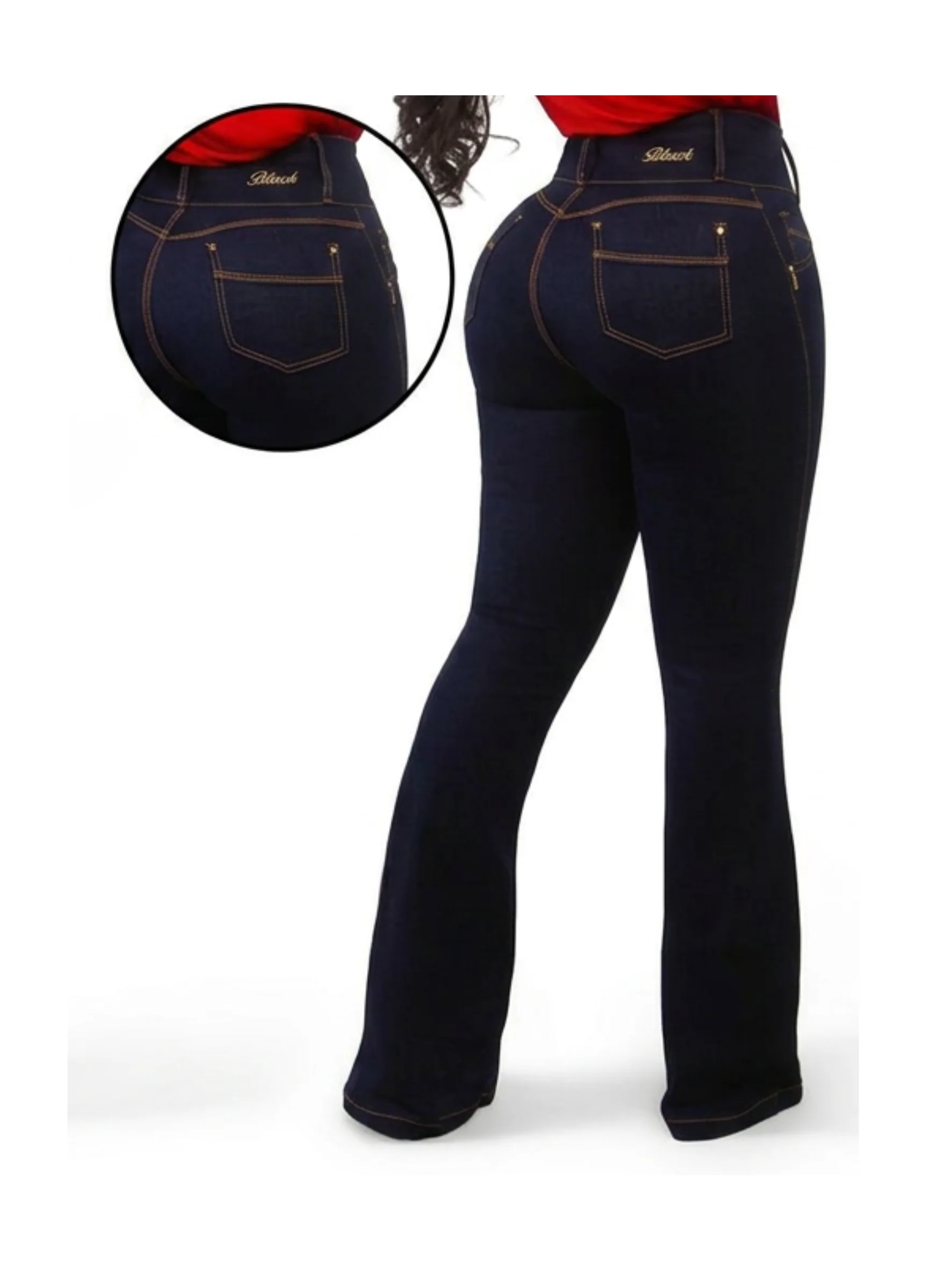 Women Black Jean BW-7313 B.A - Image 3