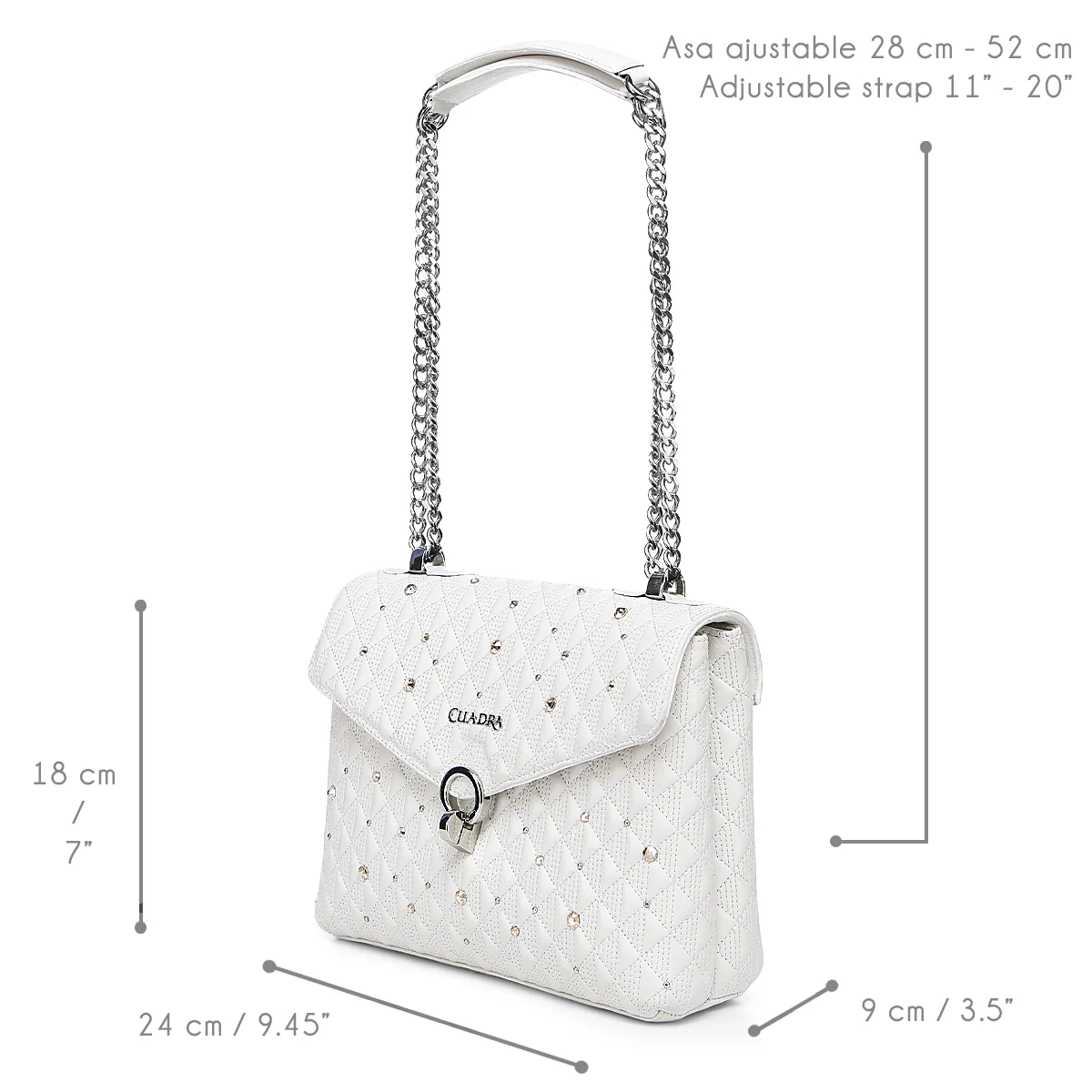Women Cuadra Cowhide Bag DU732 - Image 9