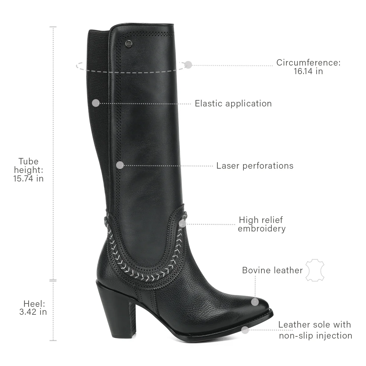 Women Cuadra Cowhide Boot CC322 - Image 8