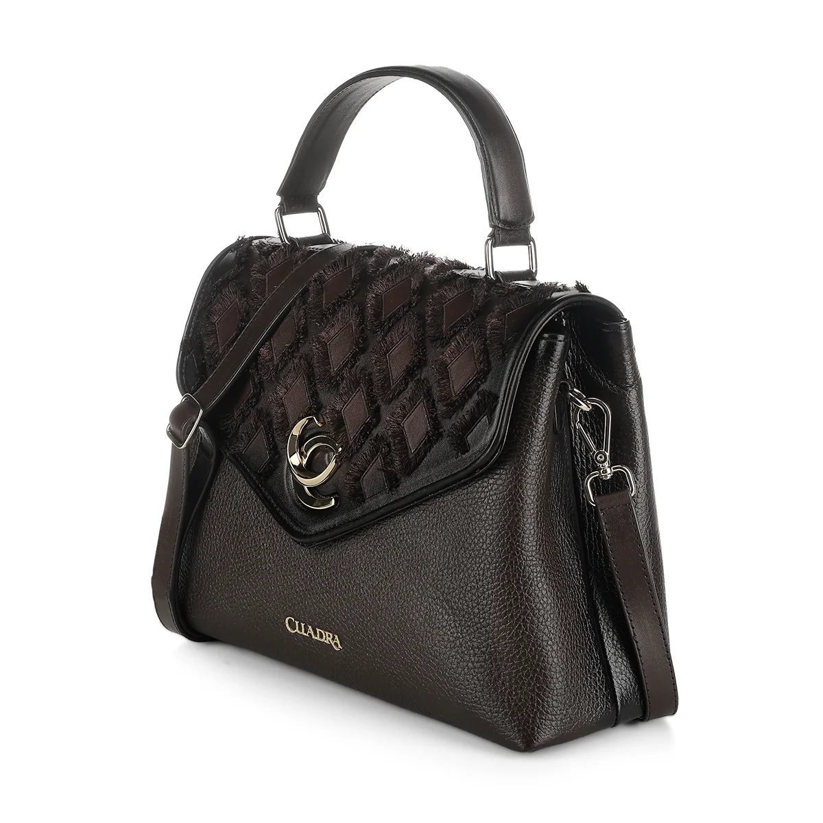 Women Cuadra Cowhide Handbag DU820-BG - Image 2