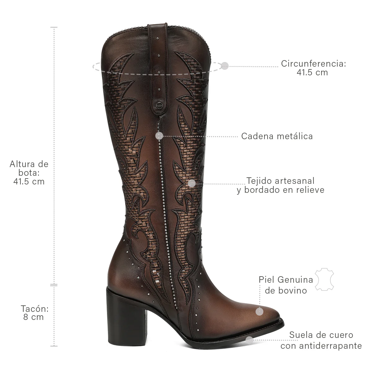 Women Cuadra Cowhide Zipper Boot CC338 - Image 7