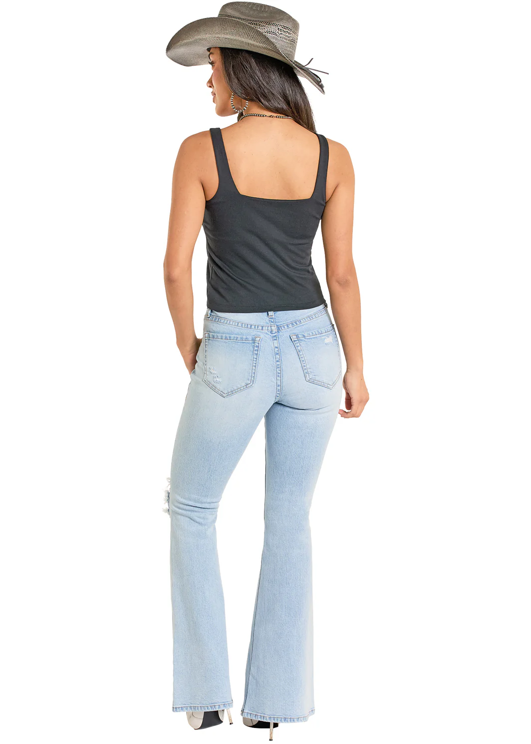 Women Rock&Roll Buckle Tank Black BW20T08084 - Image 3