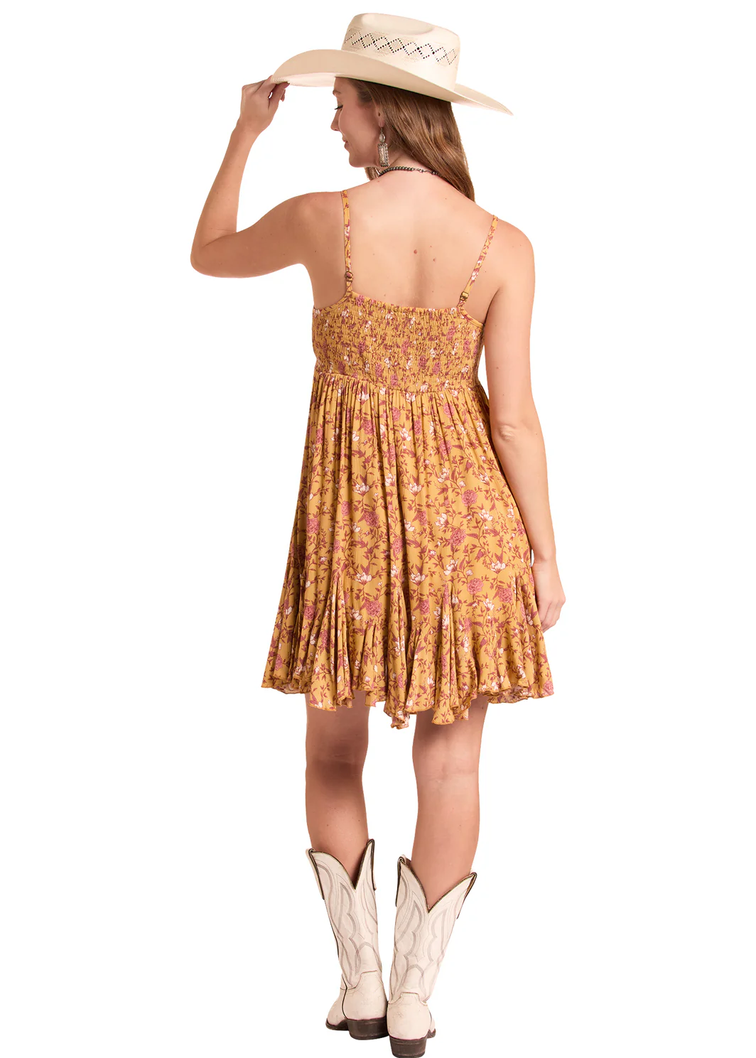 Women Rock&Roll Floral Godet Dress BWD0R08809 - Image 2