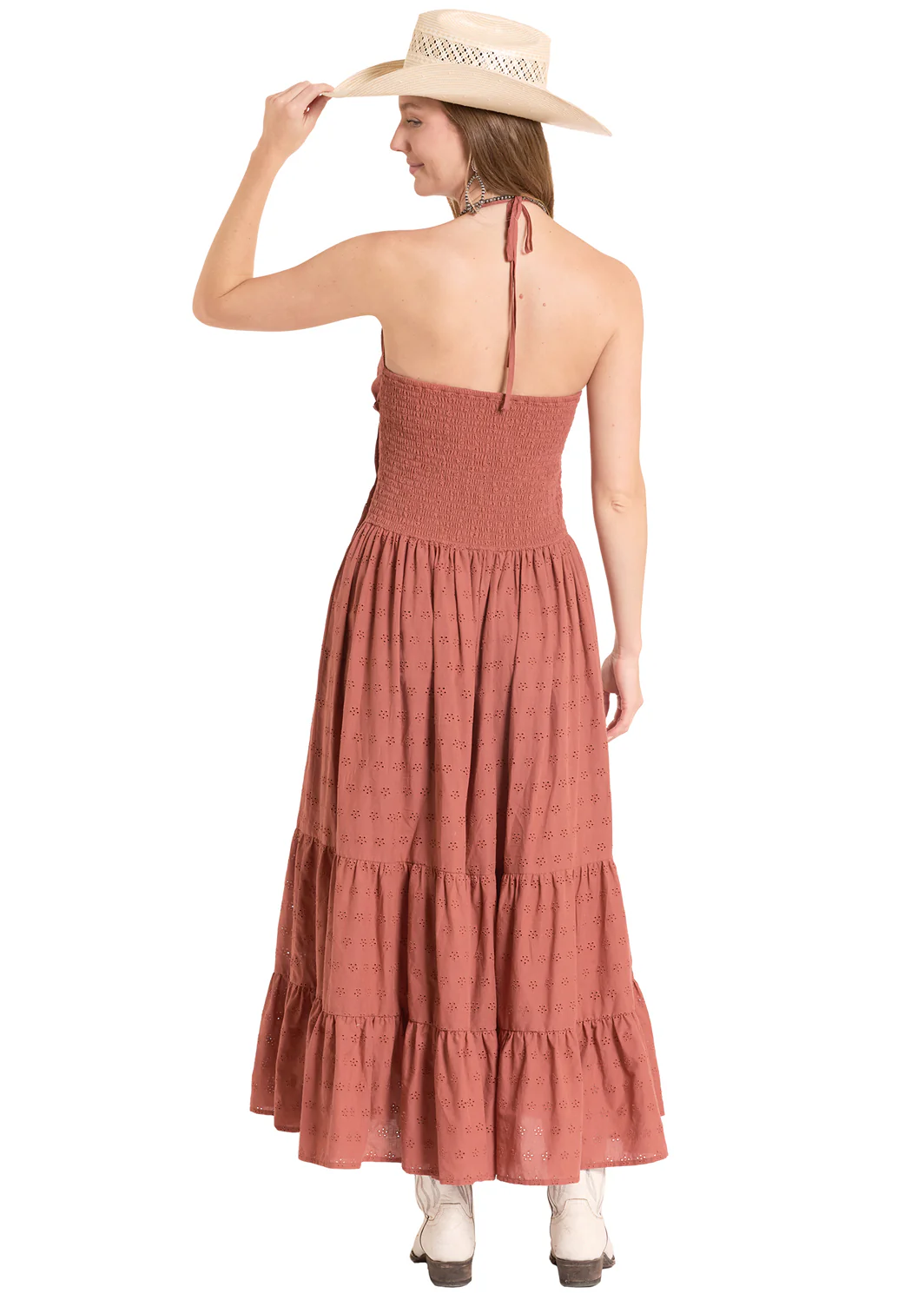 Women Rock&Roll Maxi Dress Rust BWD0R08108 - Image 3