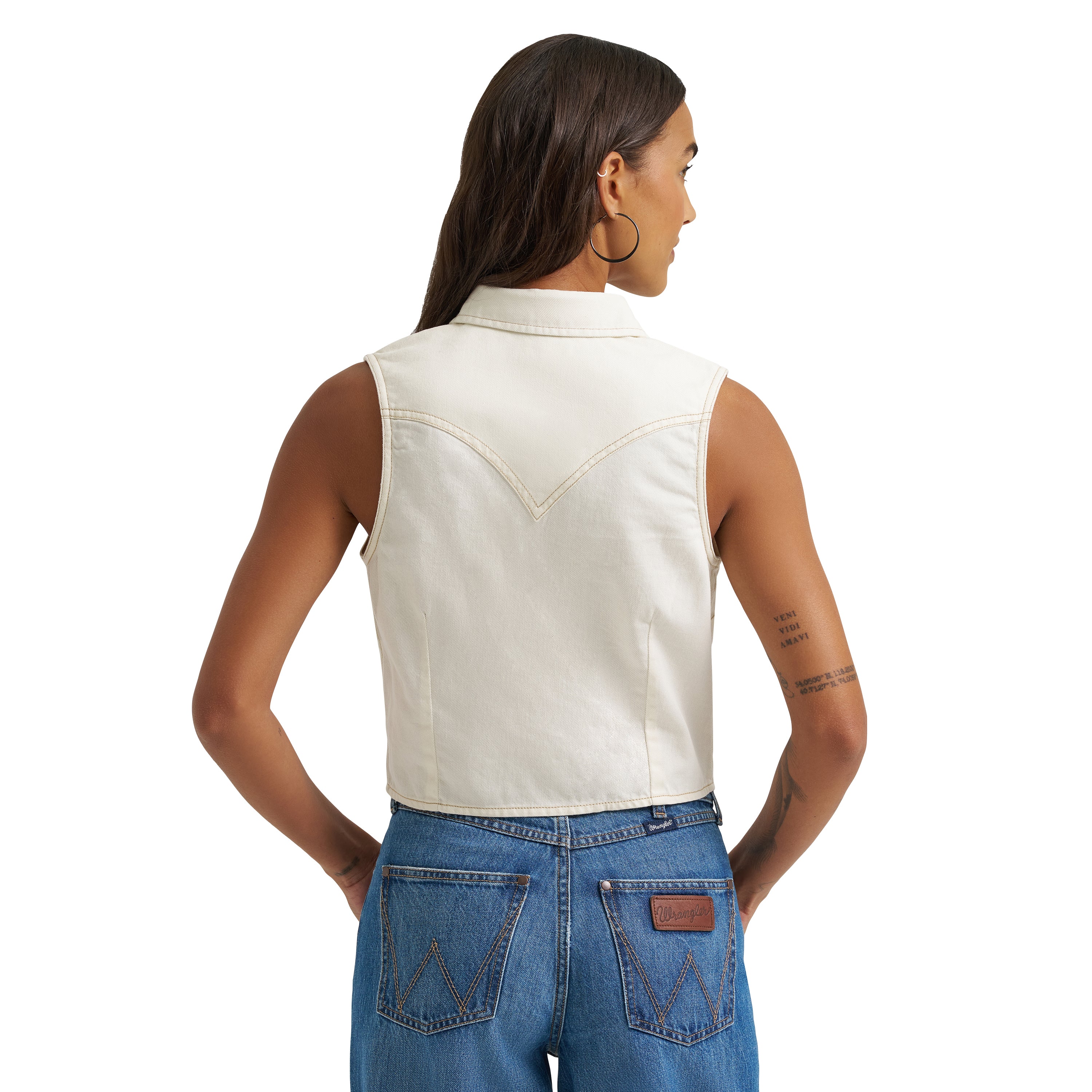 Women Wrangler SleeveLess Shirt 112379493 - Image 3