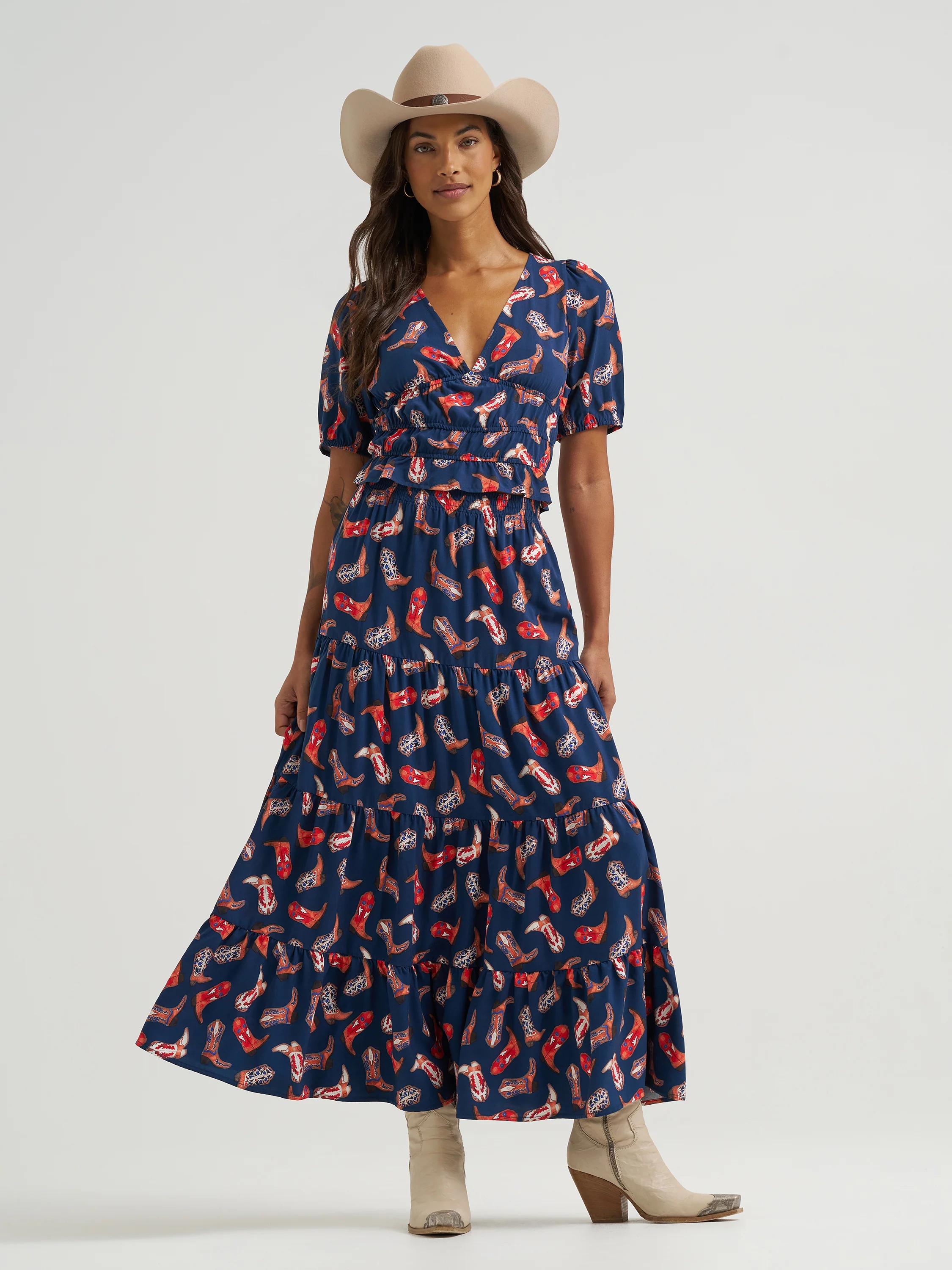 Women Wrangler Tiered Maxi Skirt 112379491 - Image 5